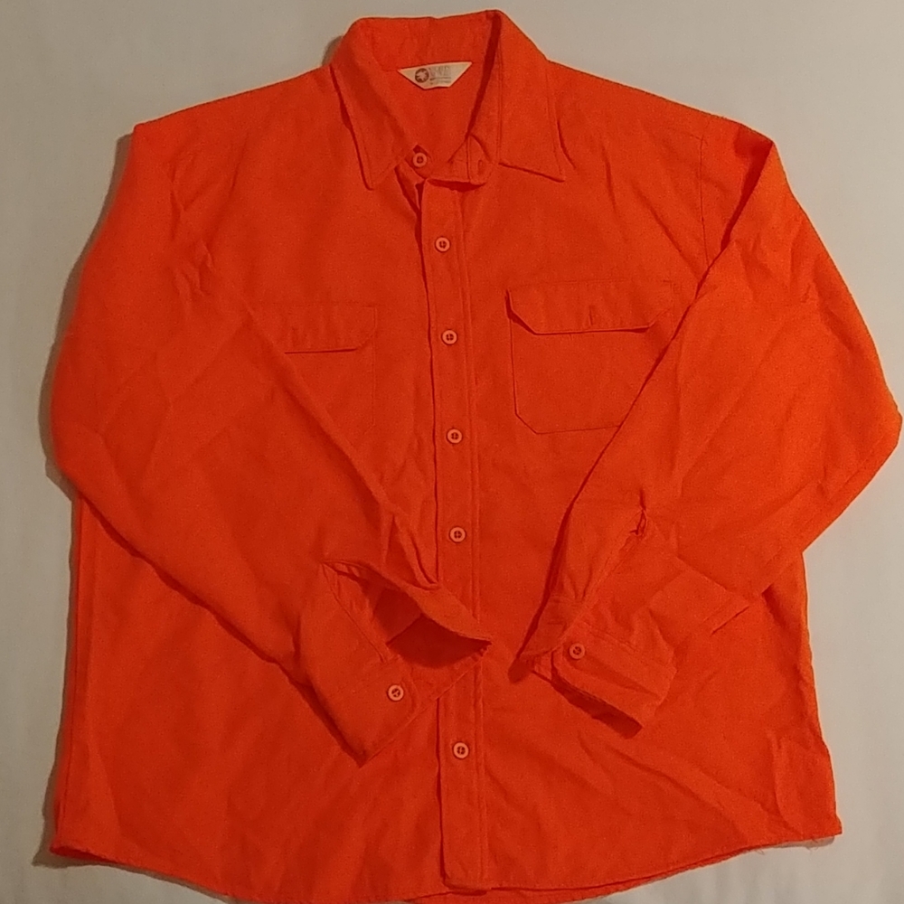 Vintage Sports Afield wool blaze orange shirt - XL